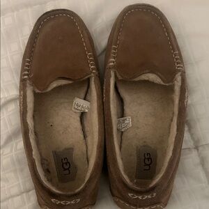 UGG Men's Tan Loafers with Cozy Lining
